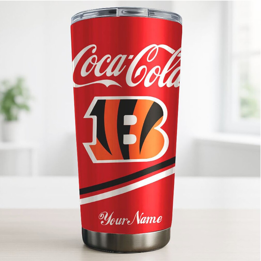Personalized Cincinnati Bengals x Coca Cola 40oz Stainless Steel Tumbler Personalized Cincinnati Bengals x Coca Cola 40oz Stainless Steel Tumbler
