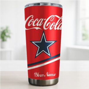 Personalized Dallas Cowboys x Coca Cola Stainless Steel Tumbler