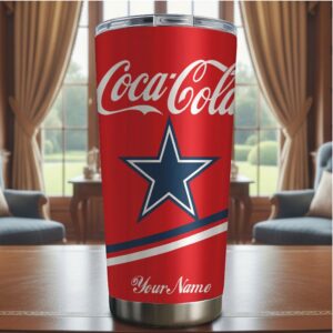 Personalized Dallas Cowboys x Coca Cola Stainless Steel Tumbler