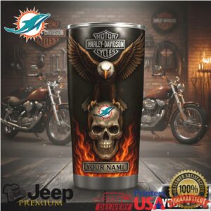 Personalized Harley Davidson Dolphins Tumbler