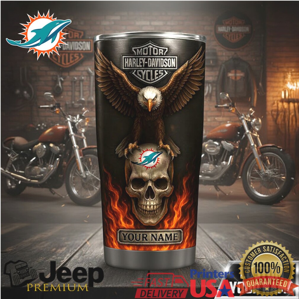 Personalized Harley Davidson Dolphins Tumbler Personalized Harley Davidson Dolphins Tumbler