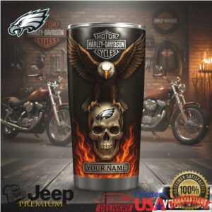Personalized Harley & Eagles Fan Tumbler