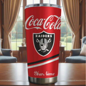 Personalized Las Vegas Raiders x Coca Cola 40oz Stainless Steel Tumbler