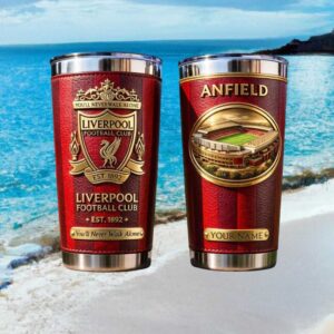 Personalized Liverpool FC Anfield Stadium Leather Style 40oz Tumbler