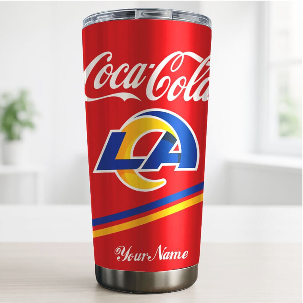 Personalized Los Angeles Rams x Coca Cola Travel Tumbler Personalized Los Angeles Rams x Coca Cola Travel Tumbler