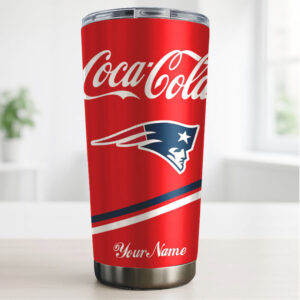Personalized New England Patriots x Coca Cola Custom Name 40oz Tumbler