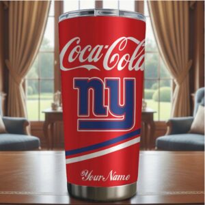 Personalized New York Giants x Coca Cola 40oz Stainless Steel Tumbler