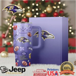 Personalized Purple Baltimore Ravens Tumbler