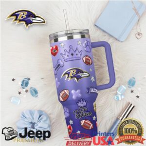 Personalized Purple Baltimore Ravens Tumbler