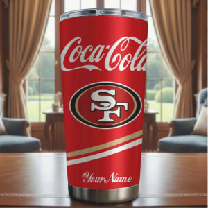 Personalized San Francisco 49ers x Coca Cola 40oz Stainless Steel Tumbler