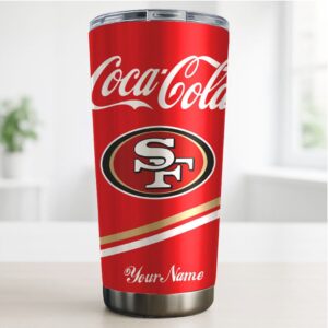 Personalized San Francisco 49ers x Coca Cola 40oz Stainless Steel Tumbler
