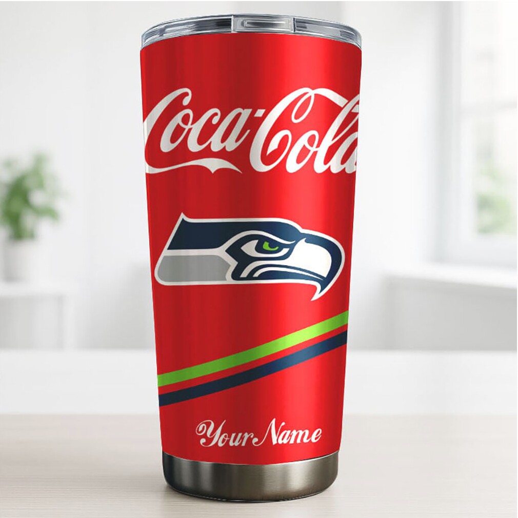 Personalized Seattle Seahawks x Coca Cola Vacuum Insulated Tumbler Personalized Seattle Seahawks x Coca Cola Vacuum Insulated Tumbler