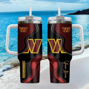 Personalized Washington Commanders 40oz Stainless Steel Tumbler Tumbler