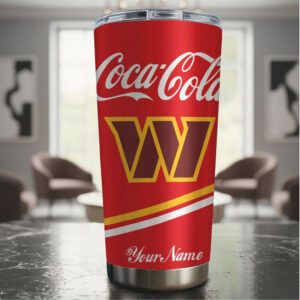Personalized Washington Commanders Coca Cola Edition 40oz Steel Tumbler