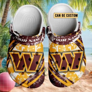 Personalized Washington Commanders Nfl Clogs Custom Name