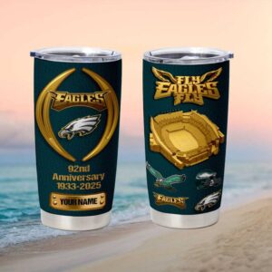 Philadelphia Eagles 92Nd Anniversary Fly Eagles Fly Tumbler