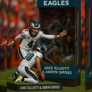 Philadelphia Eagles Jake Elliott and Arryn Siposs Desktop Ornament