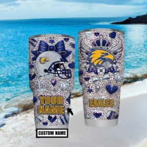 Philadelphia Eagles Nfl Bling Rhinestone Bow Tumbler Wrap