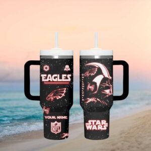 Philadelphia Eagles Star Wars Darth Vader Neon Custom Tumbler