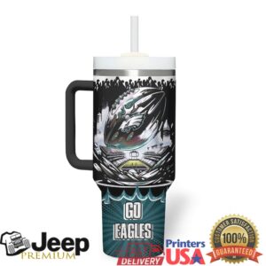 Philadelphia Eagles Team Logo Personalized Roadie Tumbler