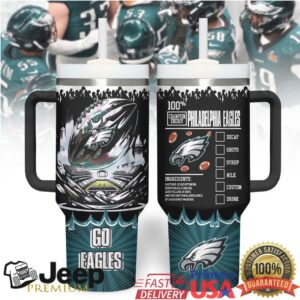 Philadelphia Eagles Team Logo Personalized Roadie Tumbler
