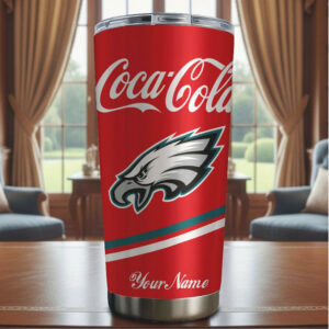 Philadelphia Eagles x Coca Cola Custom Name Stainless Steel Tumbler
