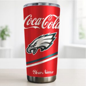 Philadelphia Eagles x Coca Cola Custom Name Stainless Steel Tumbler