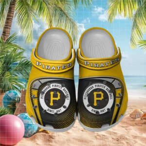 Pittsburgh Pirates Mlb Logo Clogs Yellow Black