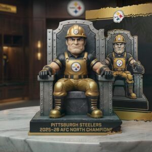 Pittsburgh Steelers 2025 AFC North Champions Locker Room Trophy Collection Ornament