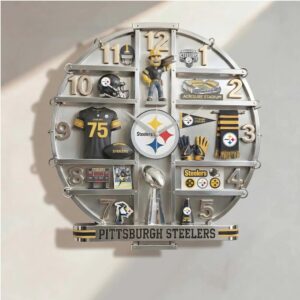 Pittsburgh Steelers Acrisure Stadium Commemorative Acrylic Wall Clock Pittsburgh Steelers Acrisure Stadium Commemorative Acrylic Wall Clock