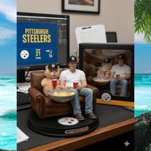 Pittsburgh Steelers Fan Desktop Ornament with Ted and John Figures