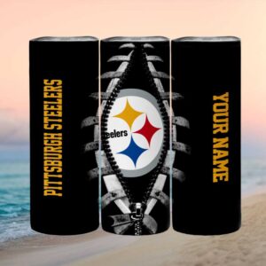 Pittsburgh Steelers Tumbler Ribcage Custom Name Tumbler Design