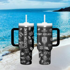 Port Adelaide Afl Merchandise Tumbler Wrap Graphic