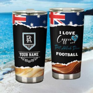 Port Adelaide Power Afl Custom Name Tumbler Personalized Power Football
