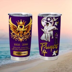 Prince Rogers Nelson Purple Rain Tribute Tumbler