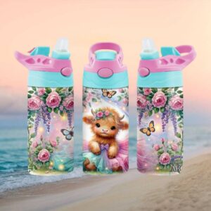 Princess Floral Butterfly Sublimation Tumbler