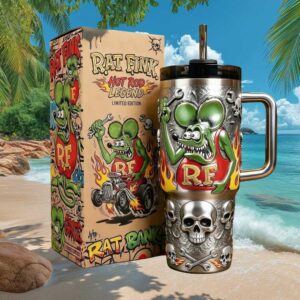 Rat Fink Hot Rod Legend Limited Edition 40oz Skull Base Tumbler