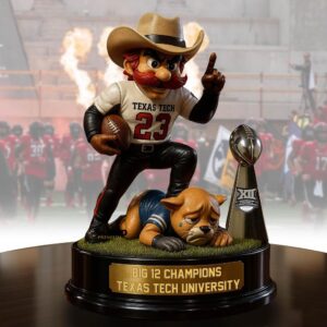 Red Raiders Big 12 Champions Victory Figurine Desktop Ornament