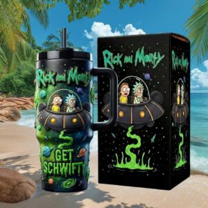 Rick and Morty Get Schwifty Space Ship 3D Effect 40oz Tumbler with Box