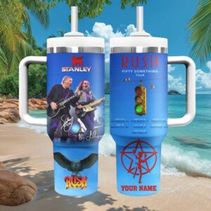 Rush Fifty Something Tour Personalized Stanley Style Tumbler