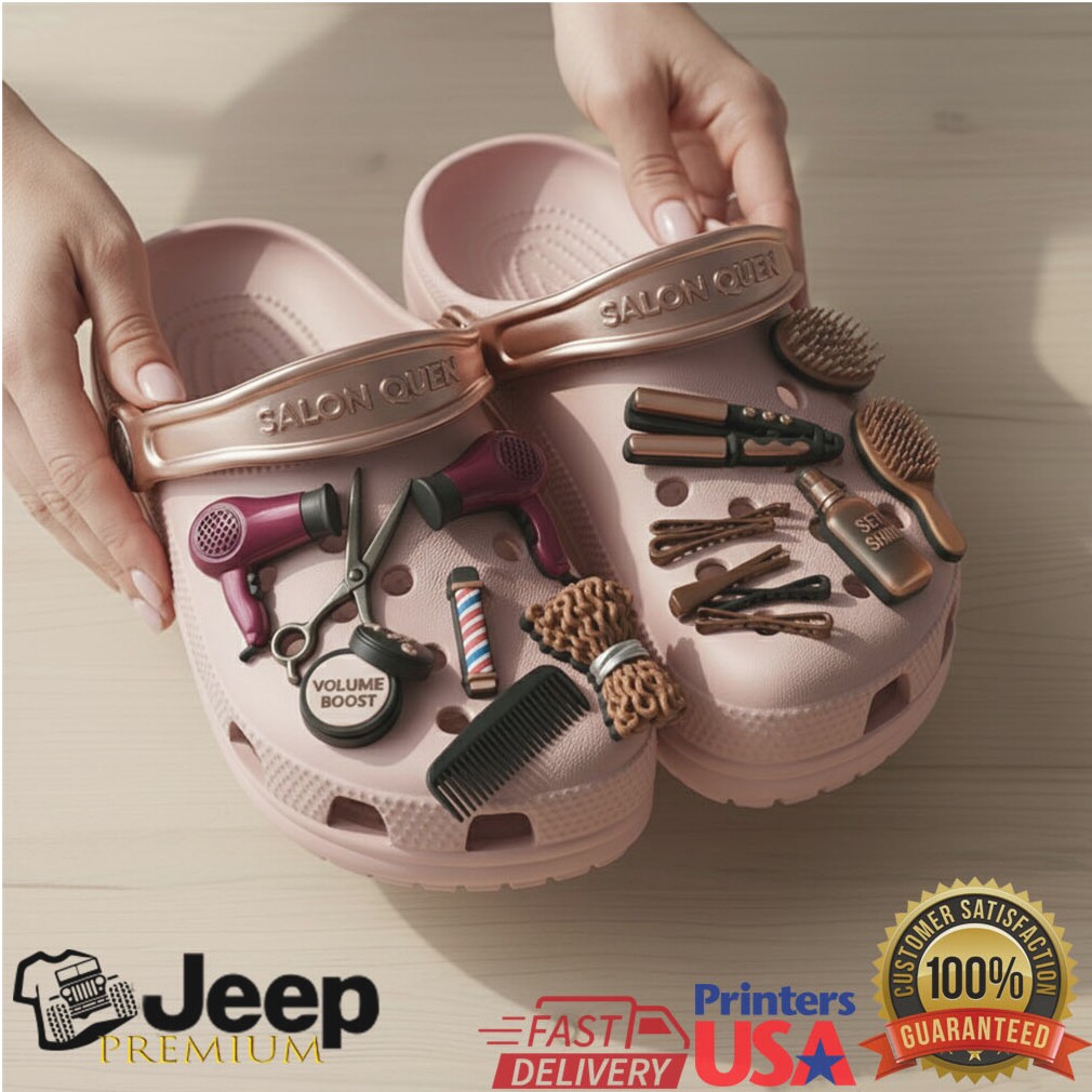 Salon Queen Crocs Clogs with Customizable Charms. Salon Queen Crocs Clogs with Customizable Charms.
