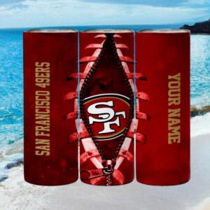 San Francisco 49Ers Nfl Zipper Football Custom Name Design