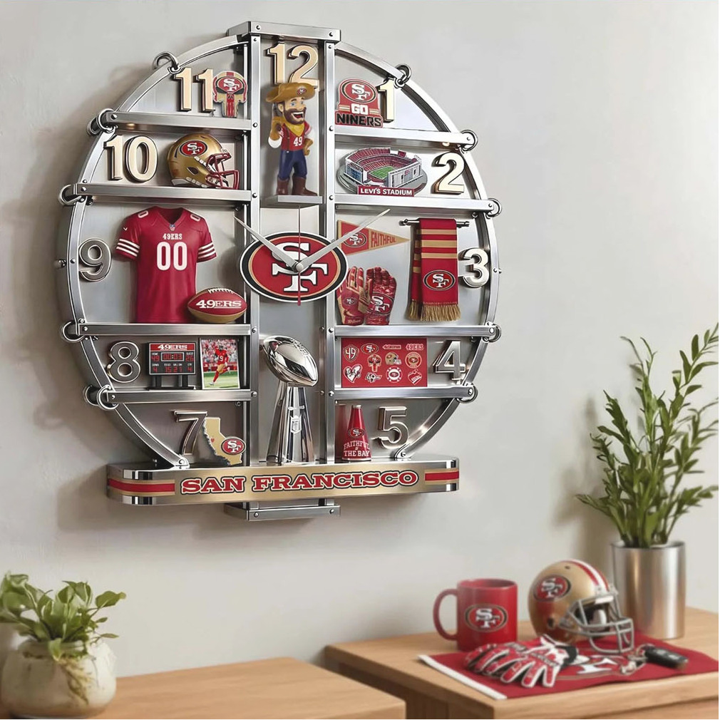 San Francisco 49ers Levis Stadium Collectible Acrylic Wall Clock San Francisco 49ers Levis Stadium Collectible Acrylic Wall Clock