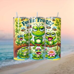 Sarcastic Feelin' Froggy Design Tumbler