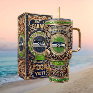 Seattle Seahawks “Emerald City” Luxury Jeweled Collector's Edition Yeti Tumbler