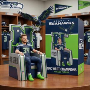 Seattle Seahawks NFC West Champions #1 Seed Desktop Ornament
