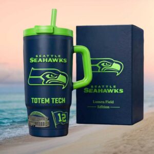 Seattle Seahawks “Totem Tech” Lumen Field Edition Matte Navy Tumbler