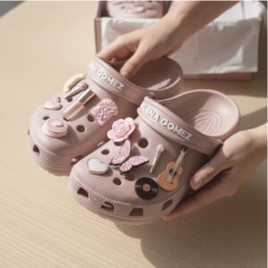 Selena Gomez Collection Pink Butterfly & Music Crocs