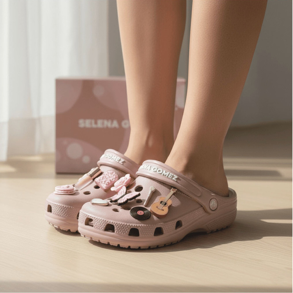Selena Gomez Collection Pink Butterfly & Music Crocs Selena Gomez Collection Pink Butterfly & Music Crocs