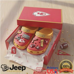 Show Your Spirit Kansas City Chiefs Crocs with Jibbitz